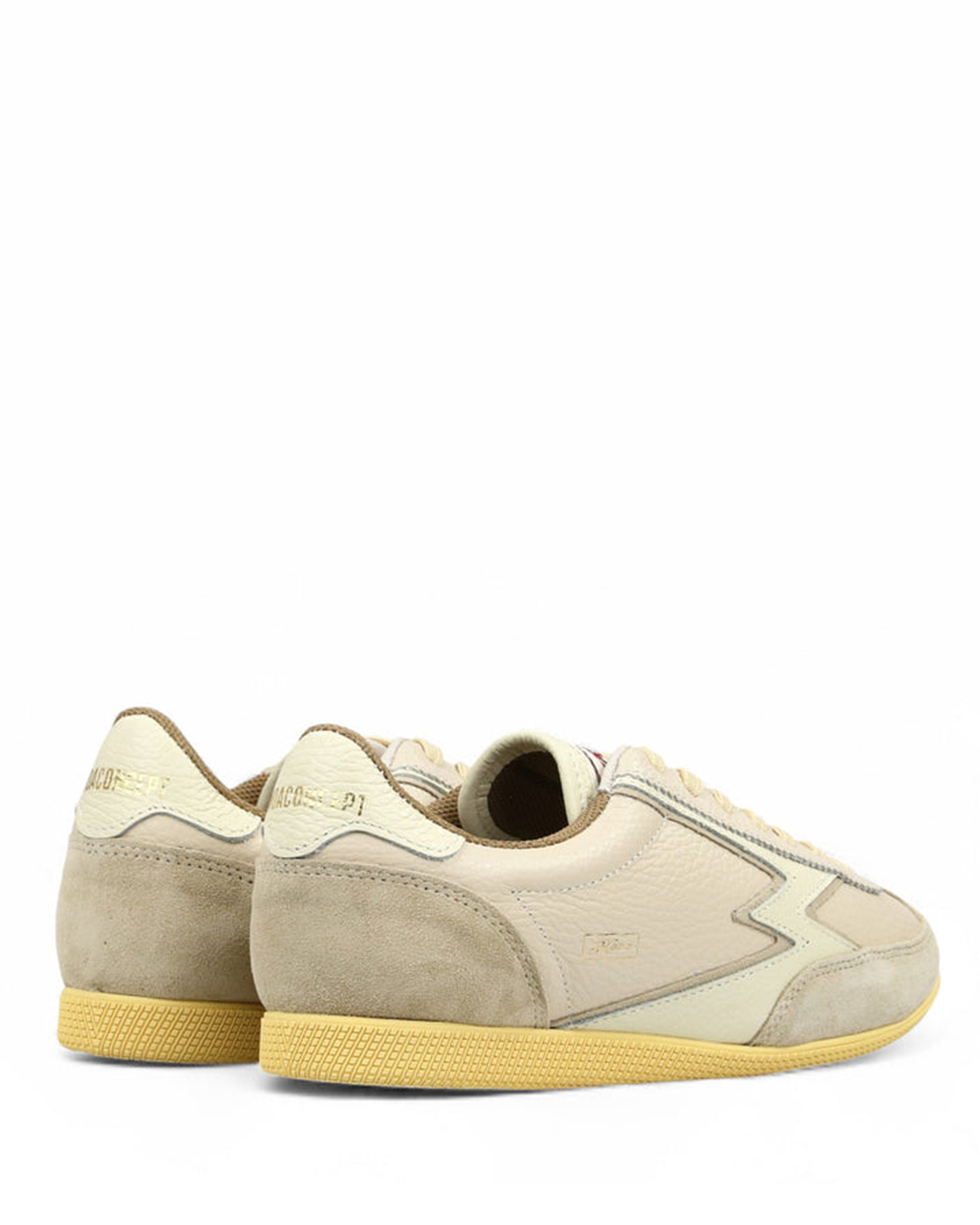W Kobe Beige Leather Off White Details KO005