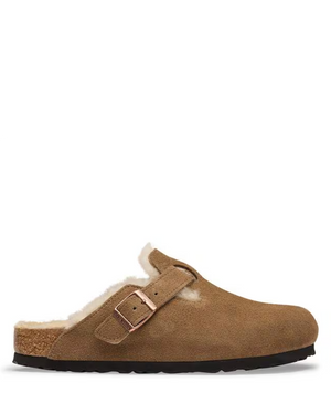 W Boston Shearling Dark Tea Suede/Leather 1032440
