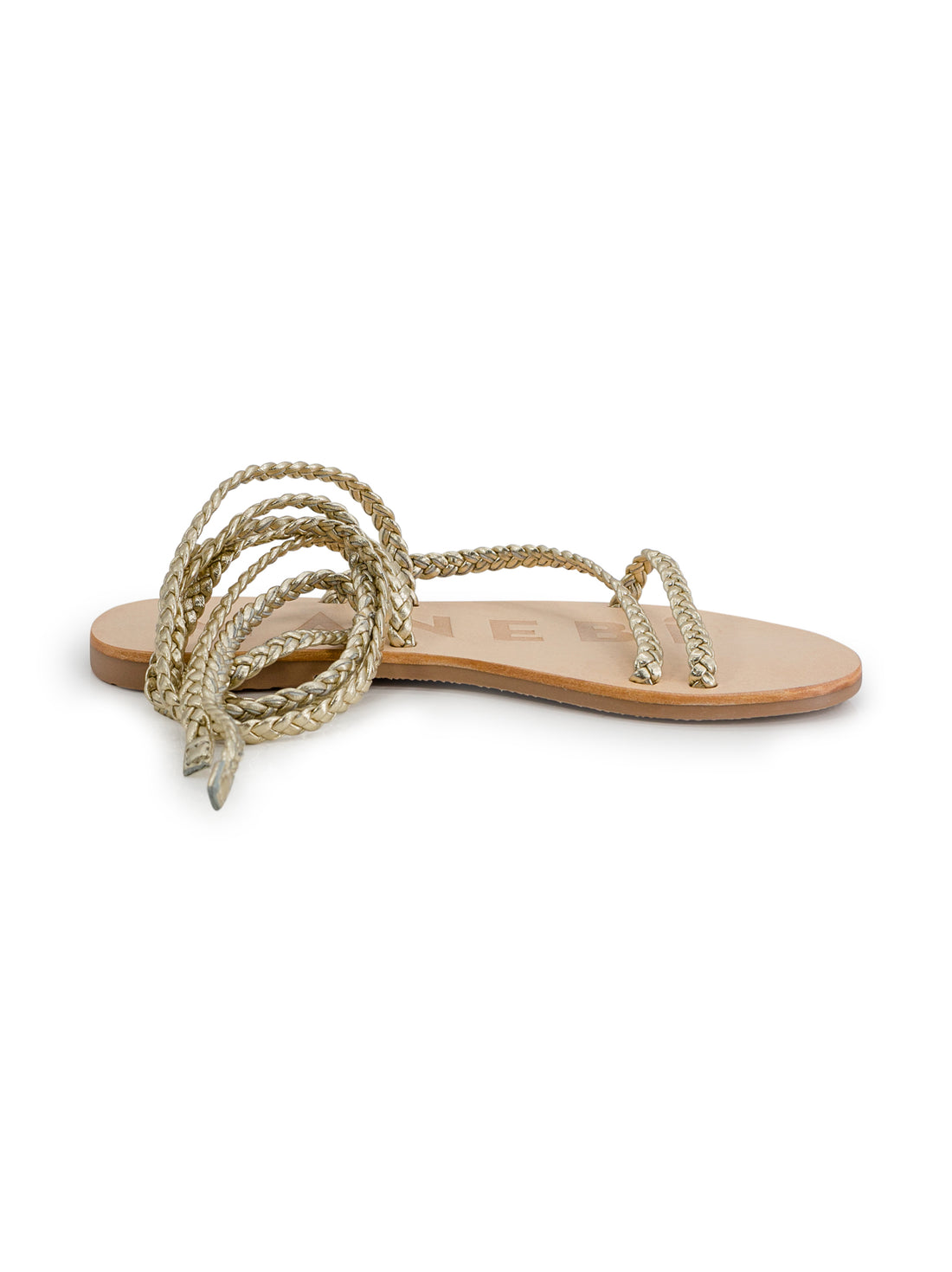 Braided Sandal Silver Leather