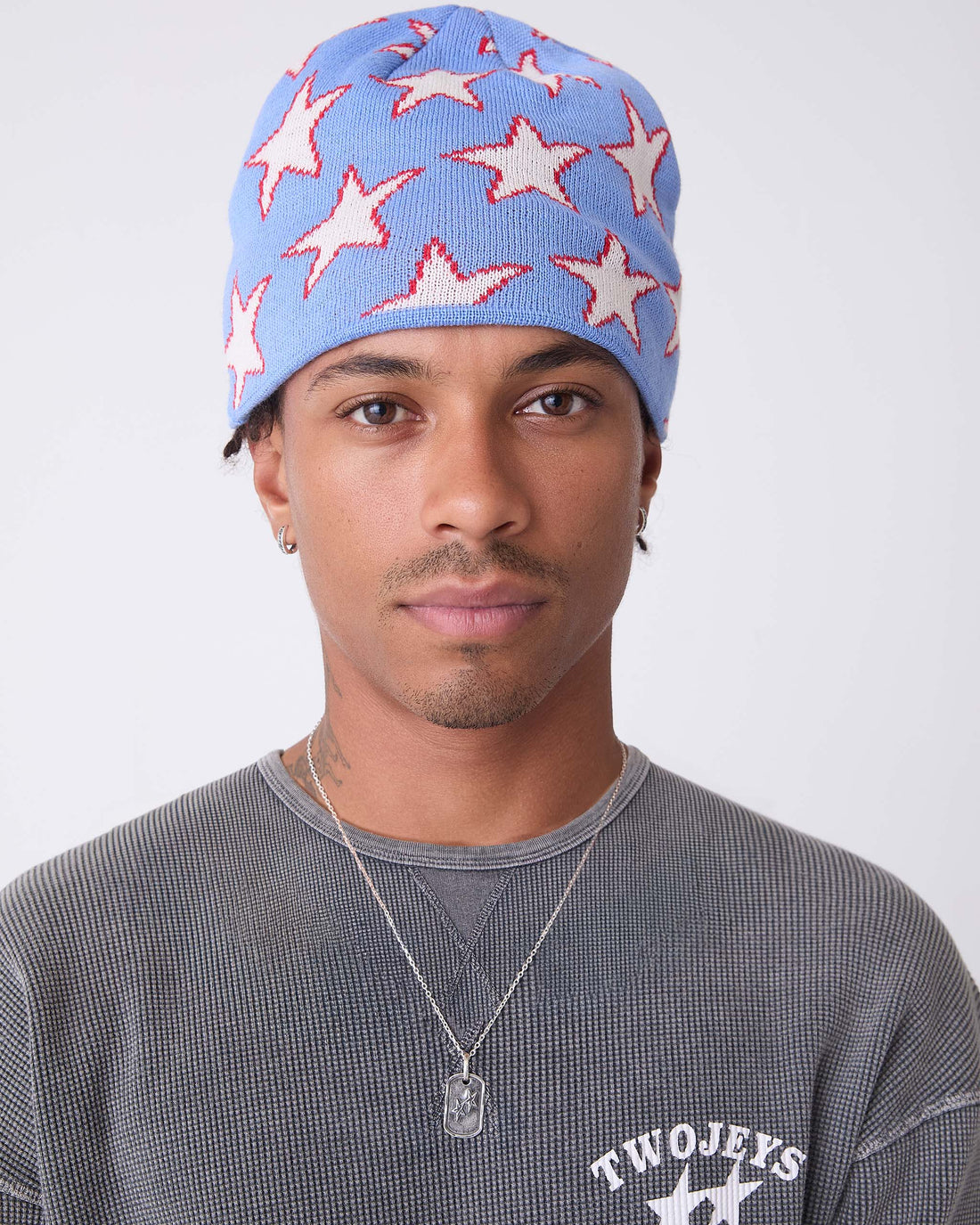 Blue All-over Stars Beanie