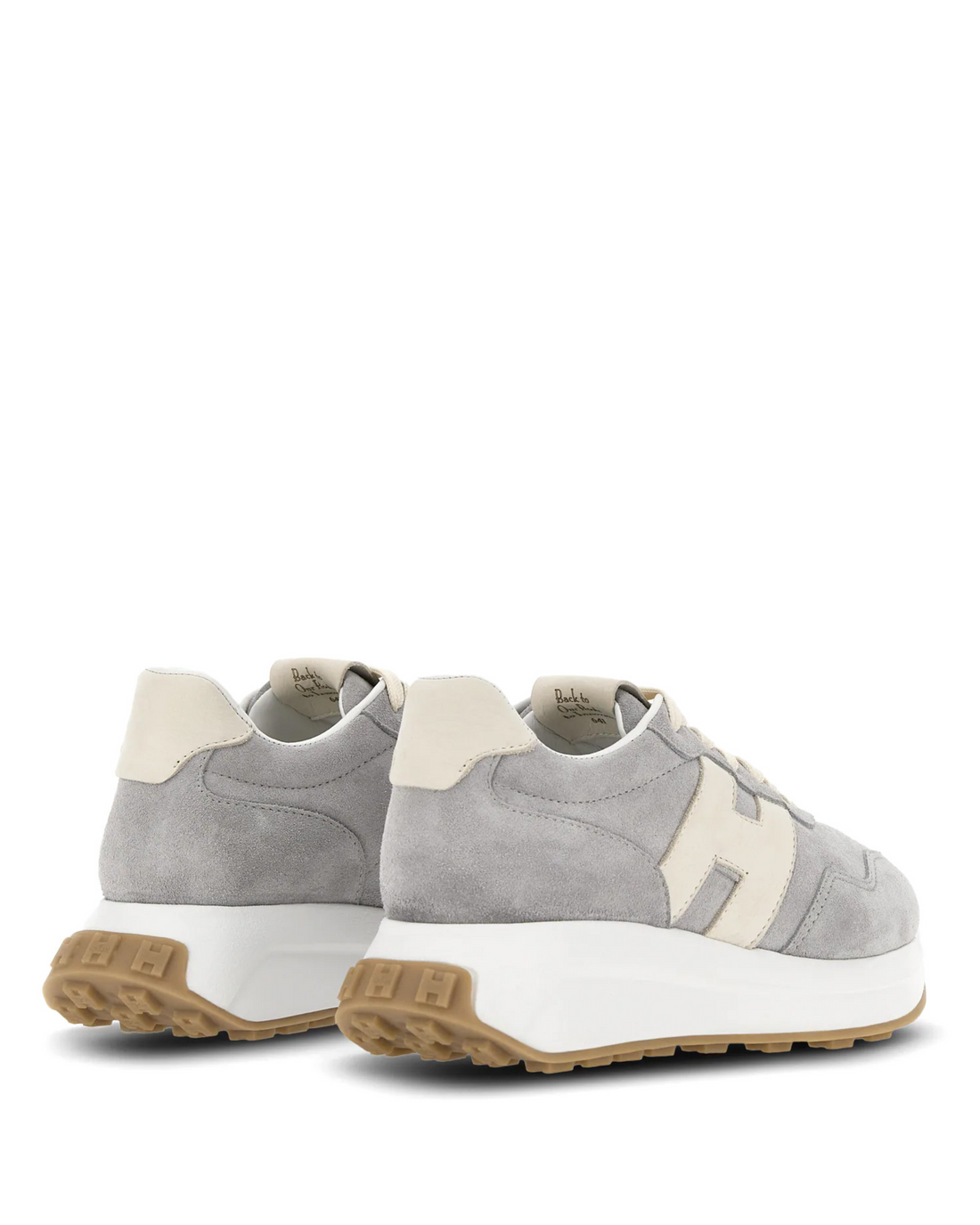 M H Patch Running Sneaker Grey Suede