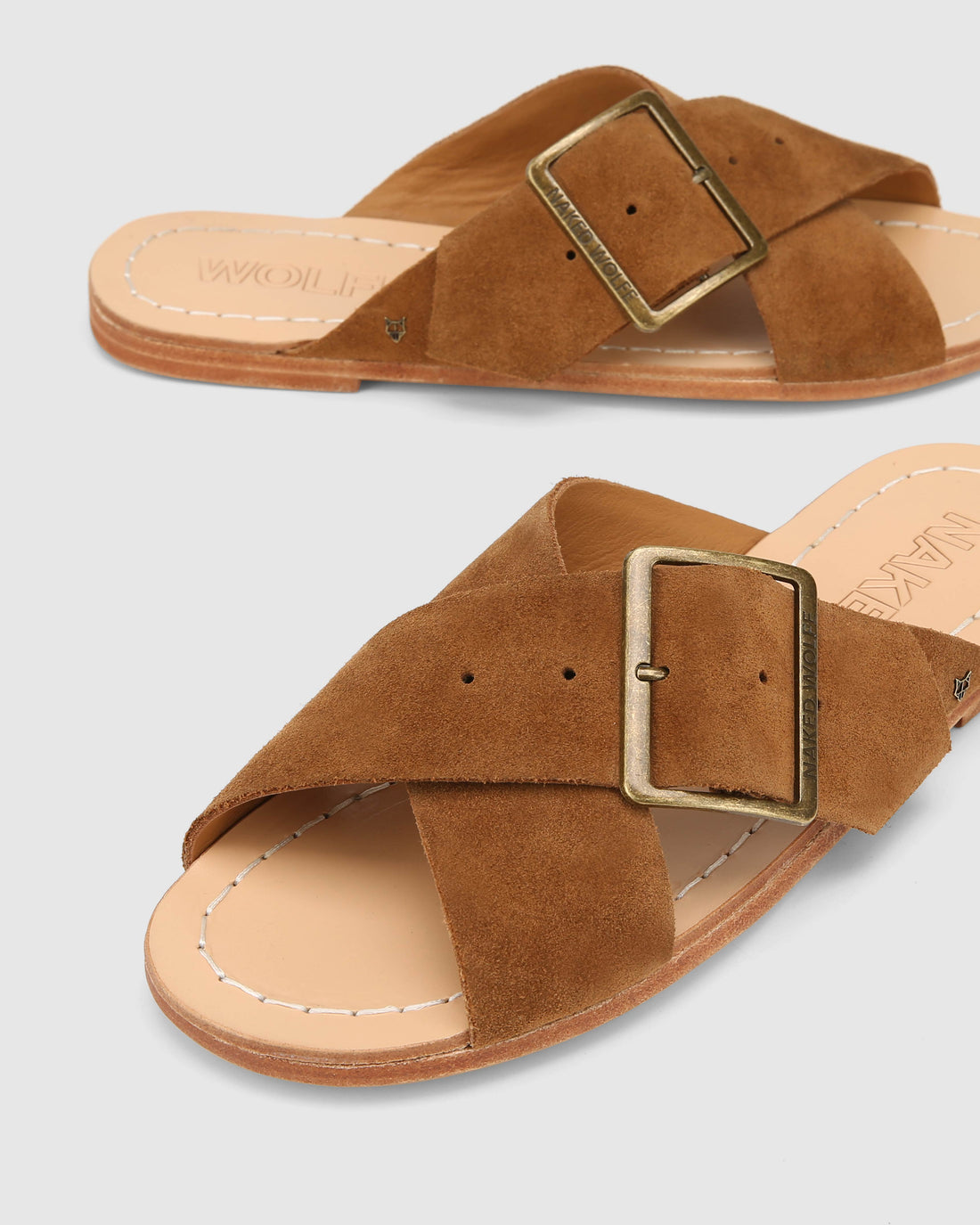 The Magnum Sandal Tan Suede
