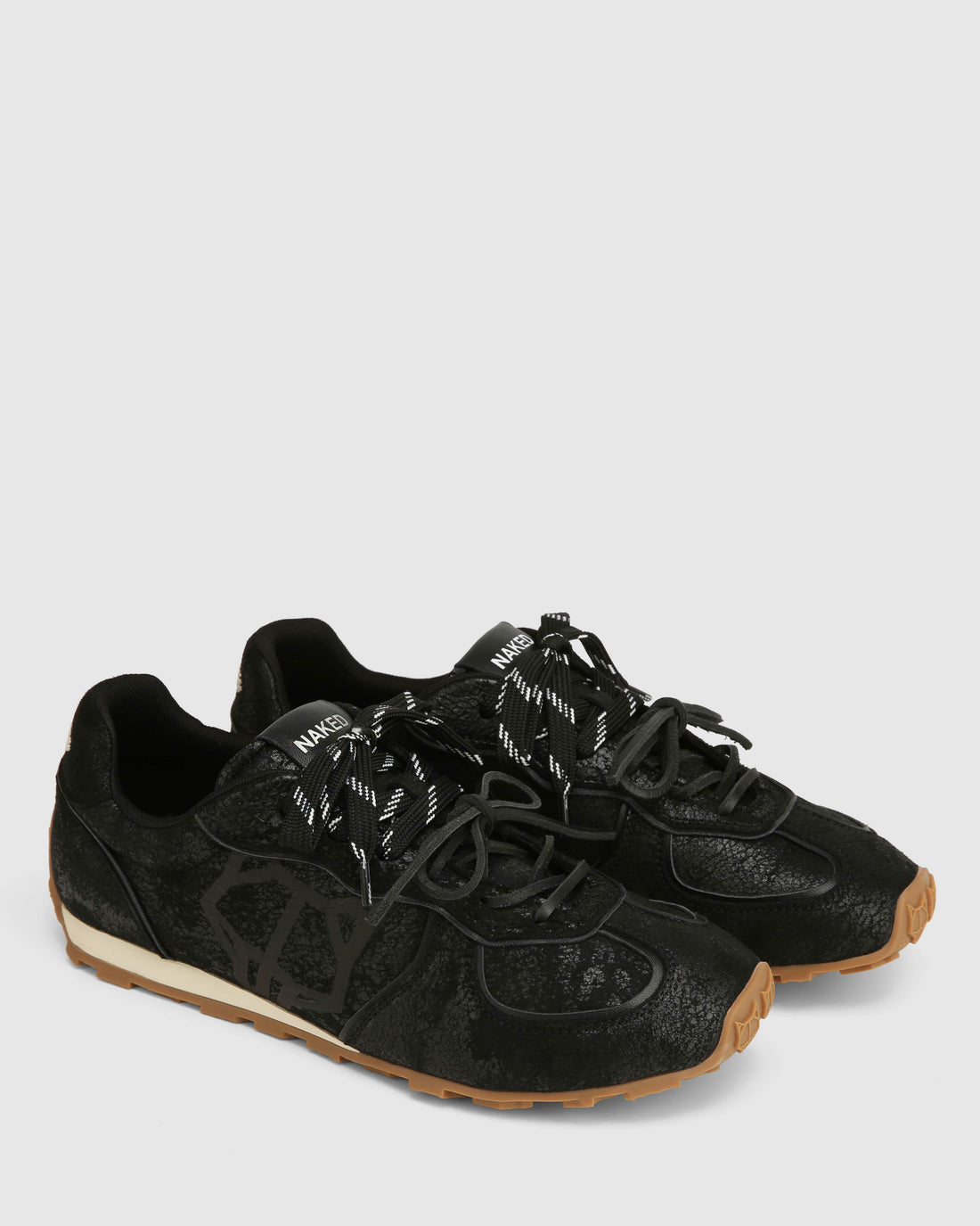 Lightning Black Distress Leather