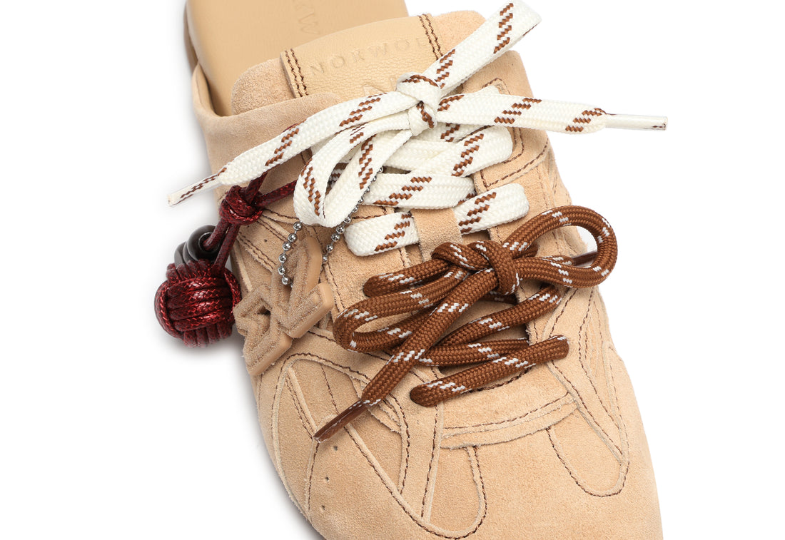 Atlas Slide Beige Suede