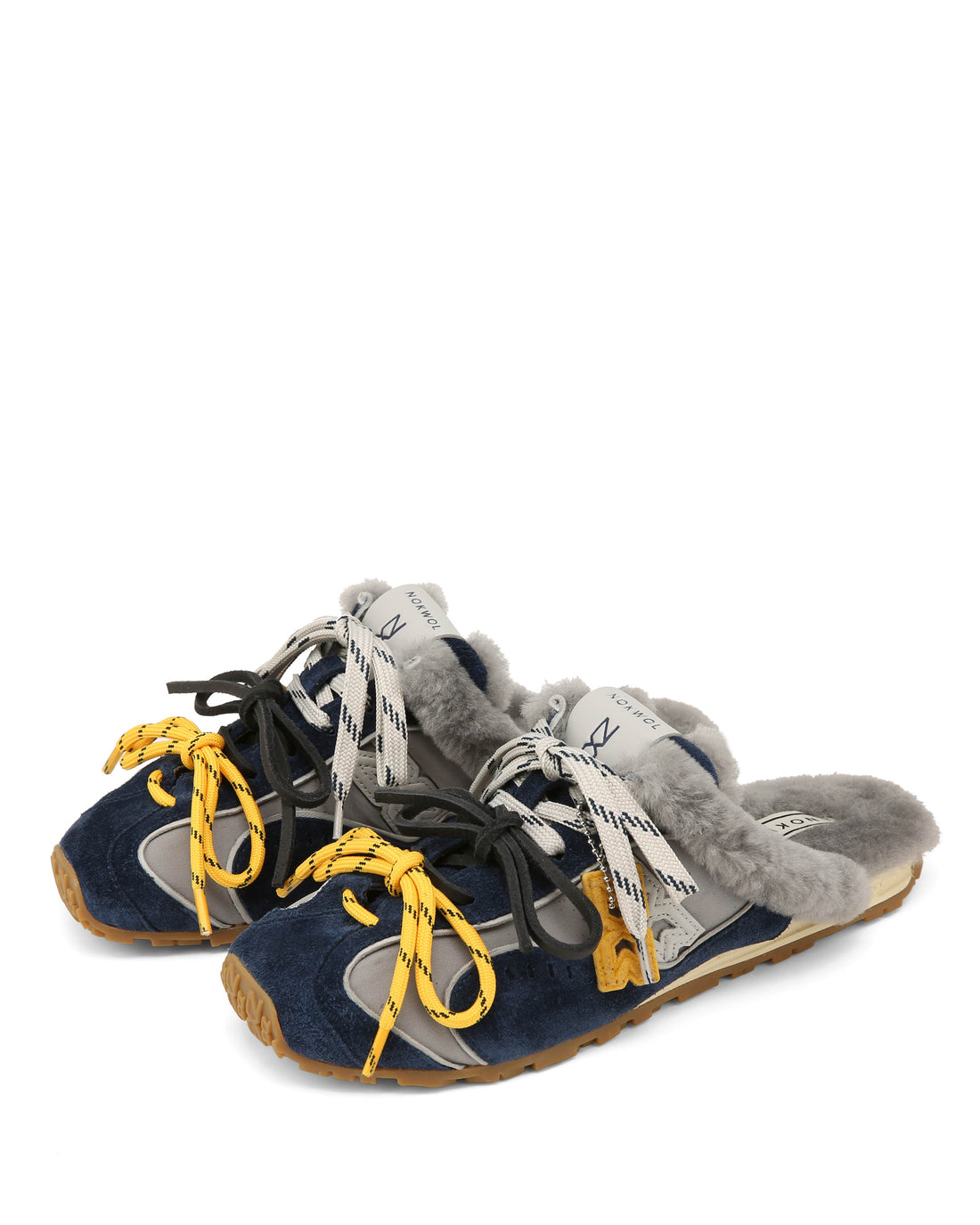 Beat Mule Navy Hairy Suede/Nylon