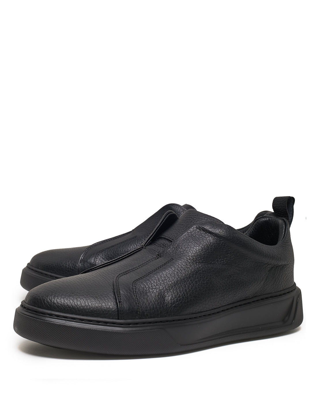 George Leather Black/Black Sole