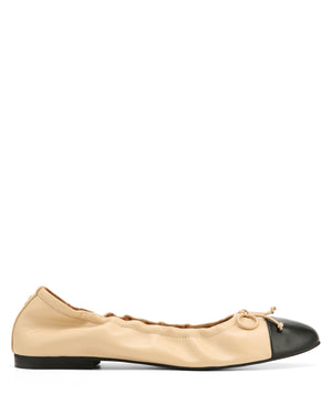 Cambria Beige Leather/Black Toe