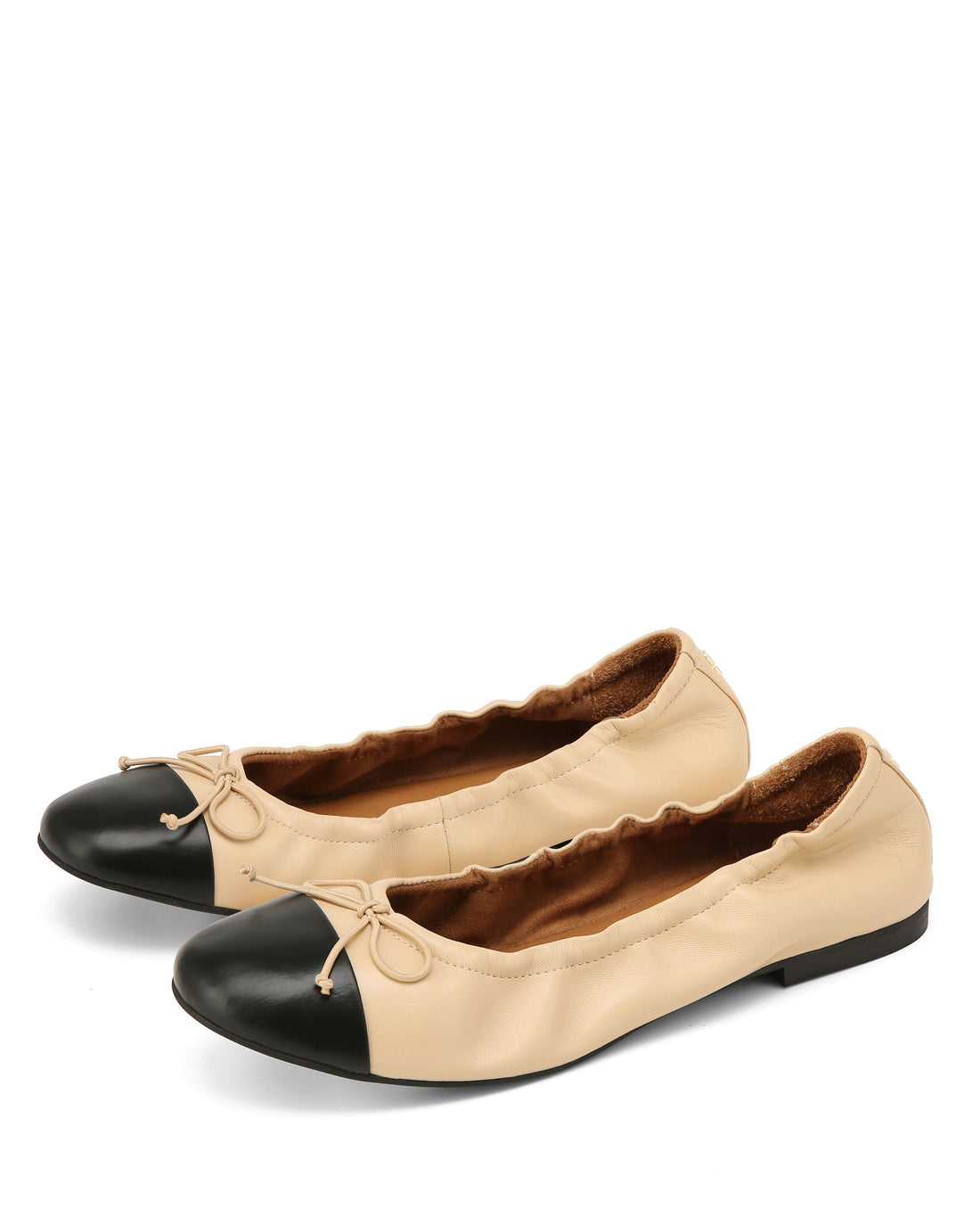 Cambria Beige Leather/Black Toe