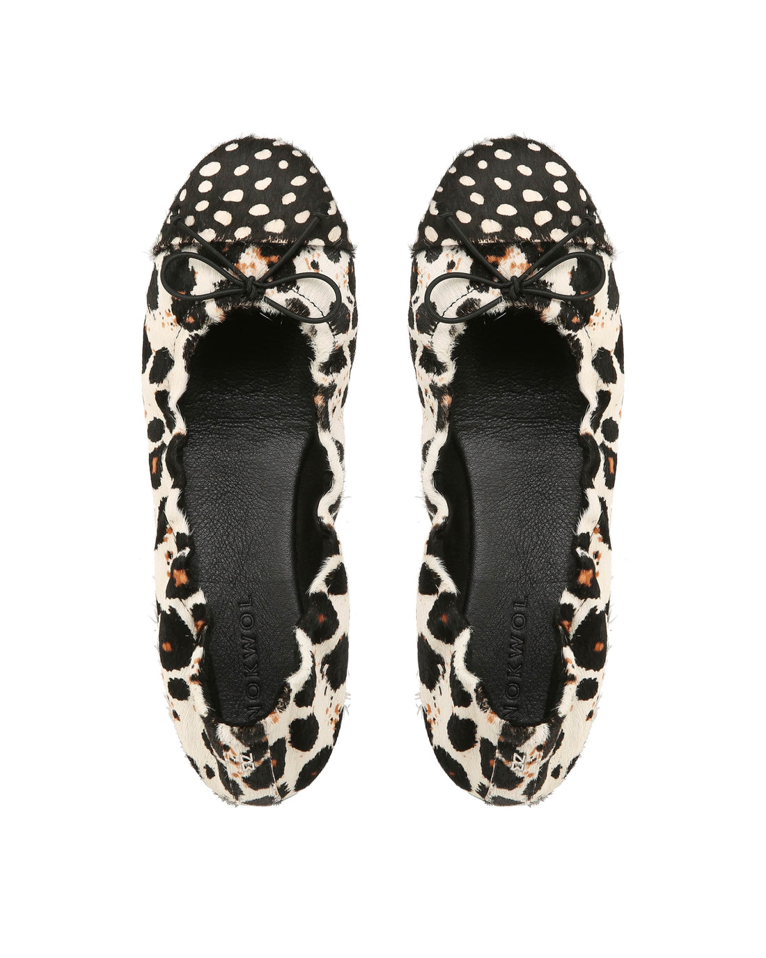 Cambria Cow Print Pony/Spot Toe