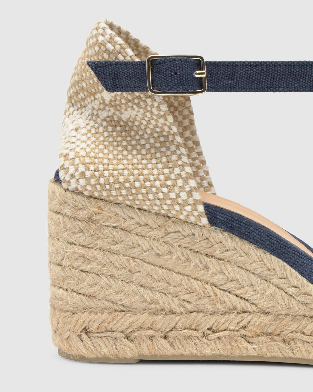 Carol 6 Azul Oxford Wedge Espadrille