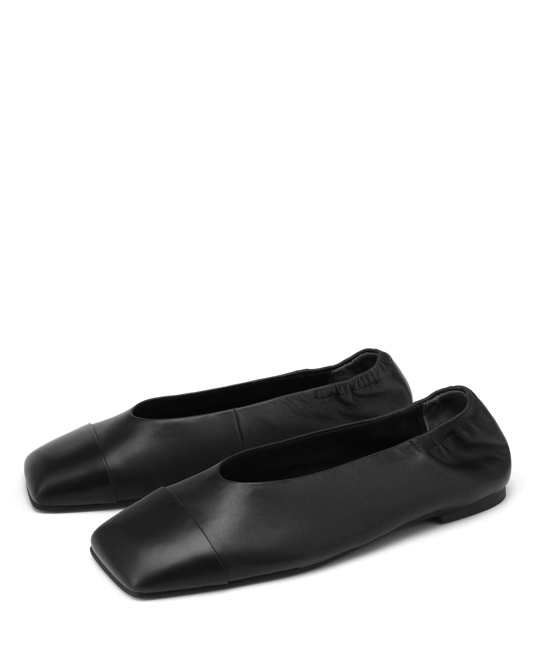 Clemmi Black Leather/Black Toe