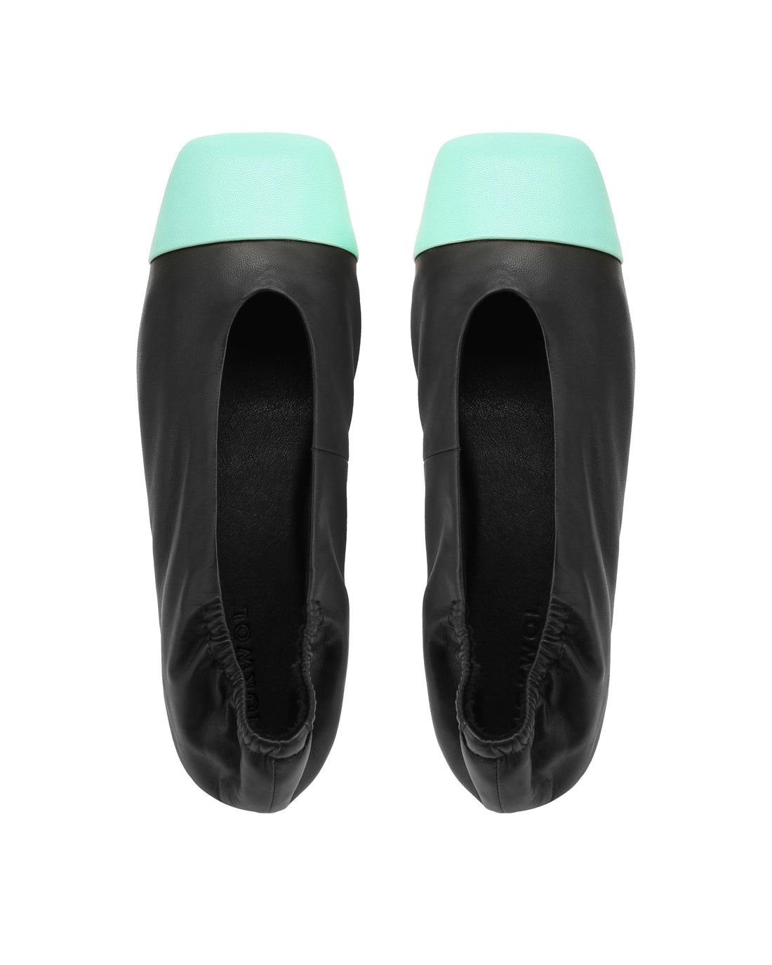 Clemmi Black Leather/Mint Toe