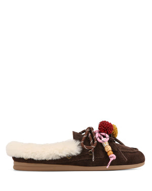 Coco Fur Brown Suede