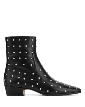 Dusty Black Studded Leather