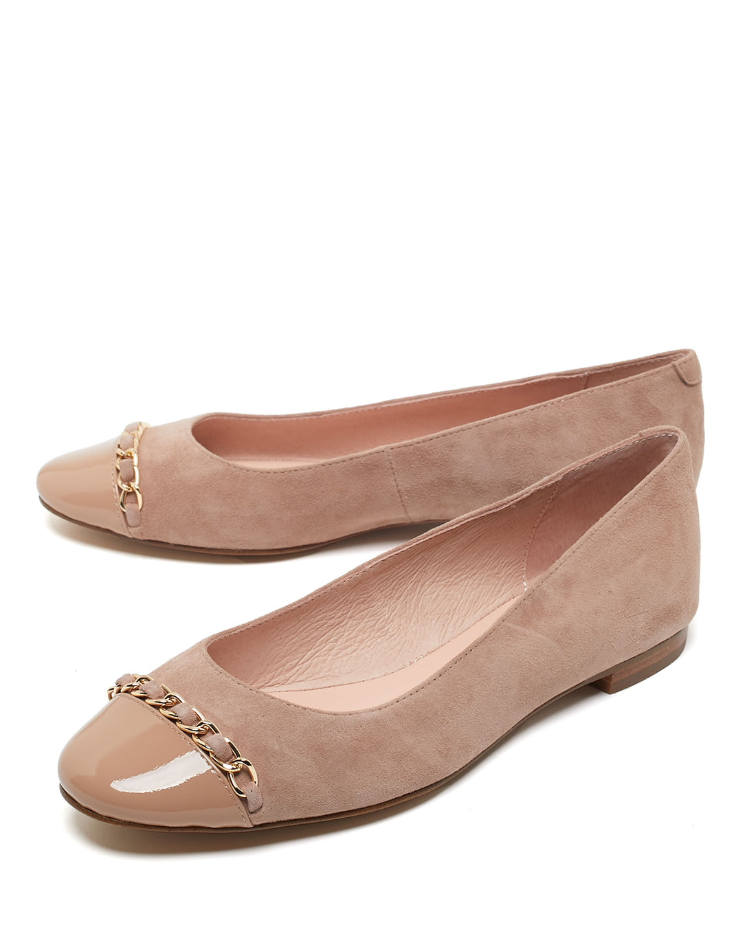 Fleur Suede & Patent Mestizo Toe Nude/Black