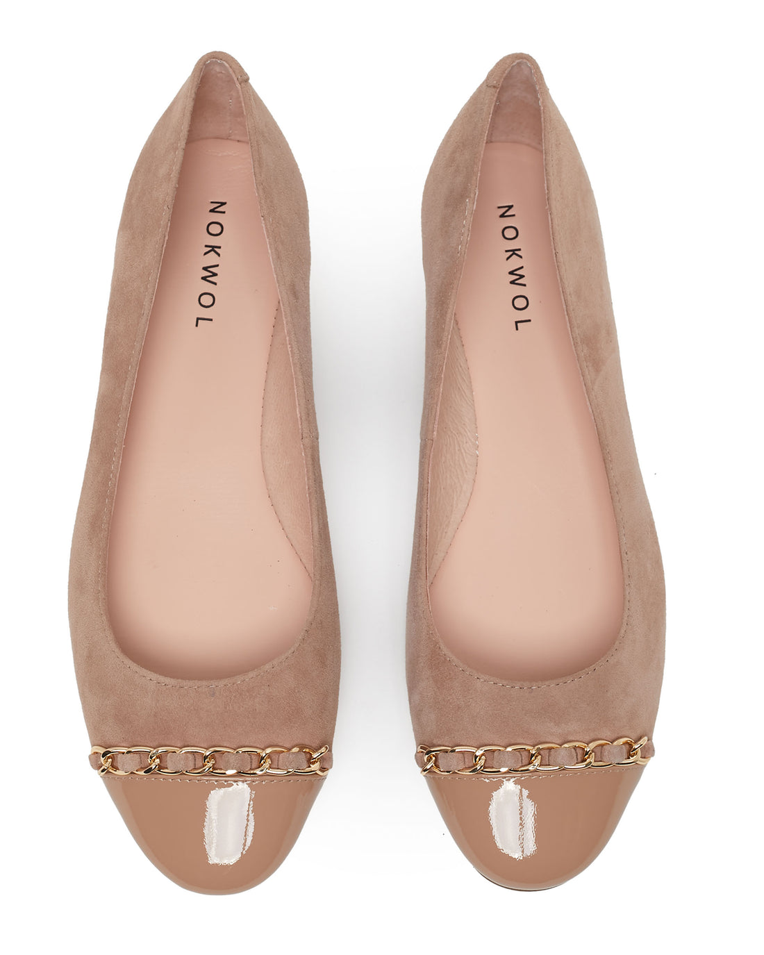 Fleur Suede & Patent Mestizo Toe Nude/Black