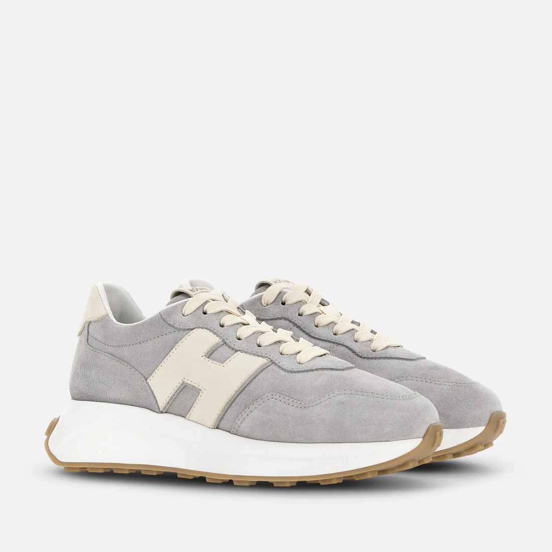 M H Patch Running Sneaker Grey Suede