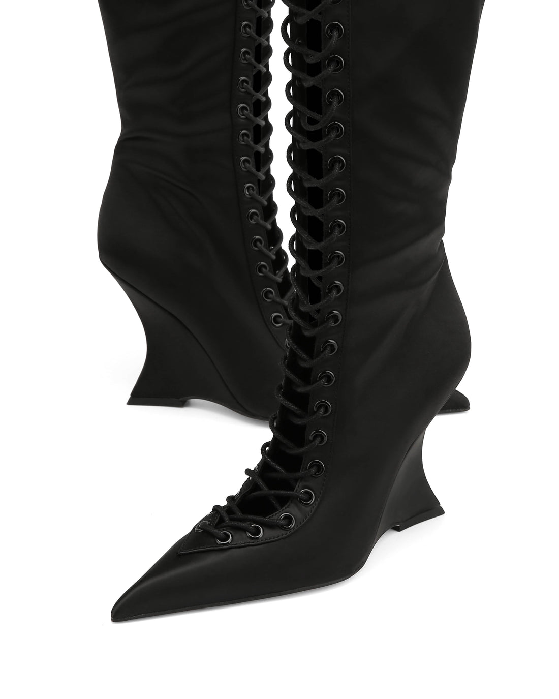 Lacy Black Satin