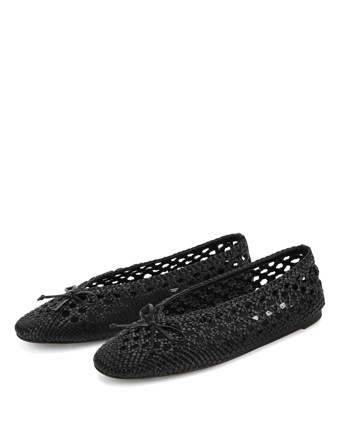 Leni Weave Black Leather