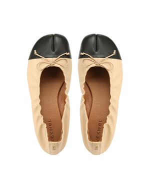 Madison Beige Leather/Black Toe