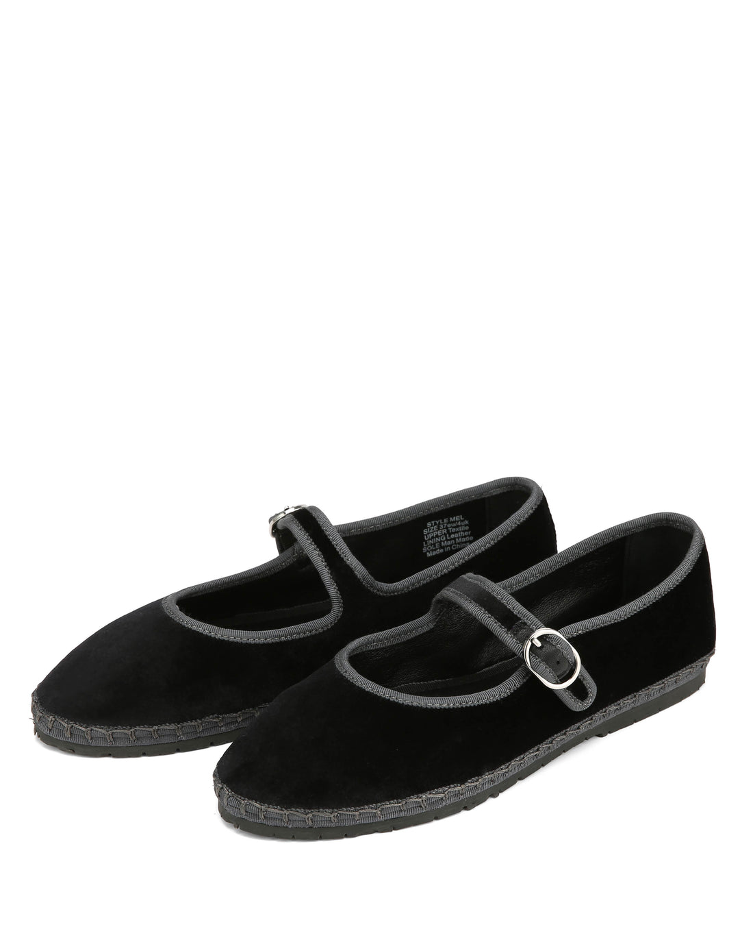 Mel Black/Grey Velvet