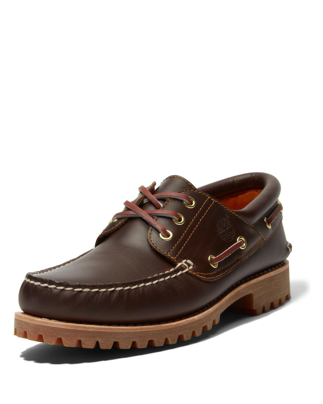 Handswen 3 Eye Boat Shoe Brown Leather