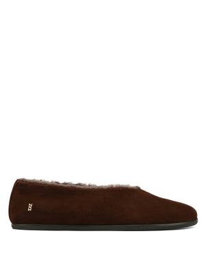 Rina Fur Brown Suede