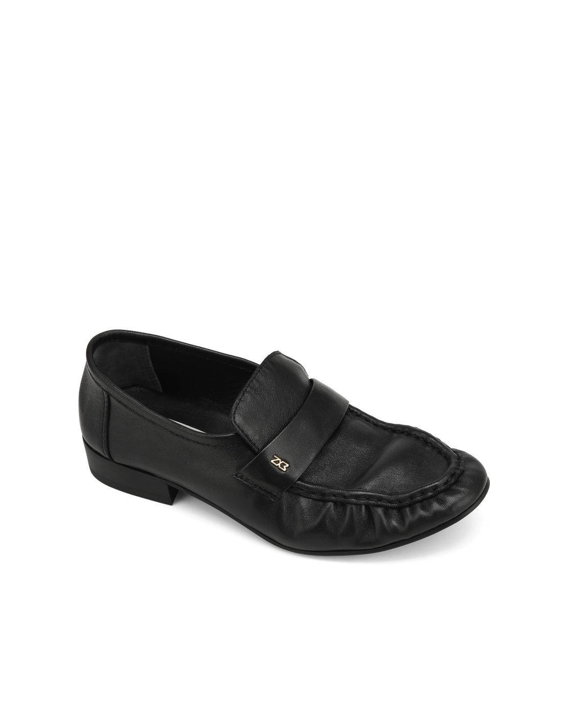Swifty Black Glazed Leather