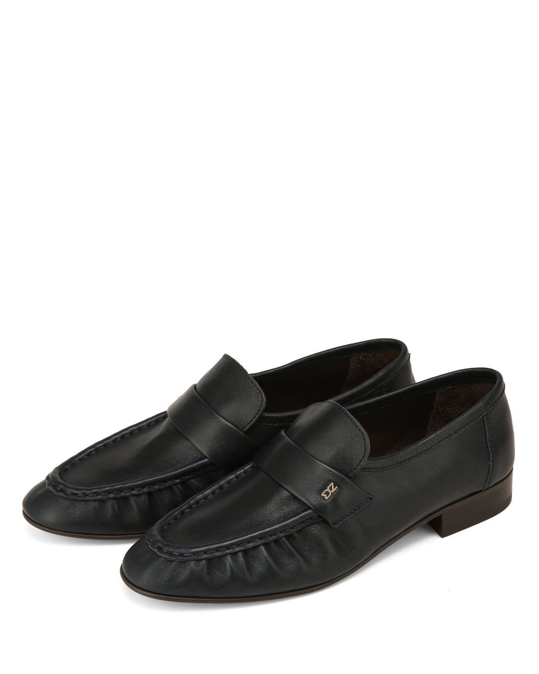 Swifty Navy Glazed Leather