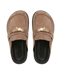 Tammy Mushroom Suede Mules - pair view