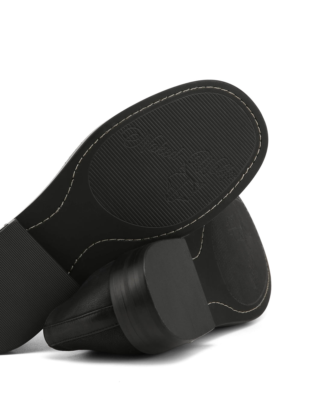 The Wrinkled Derby Black Leather