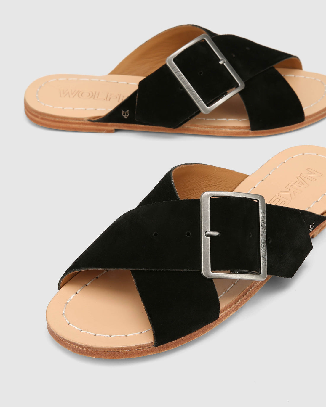 The Magnum Sandal Black Suede
