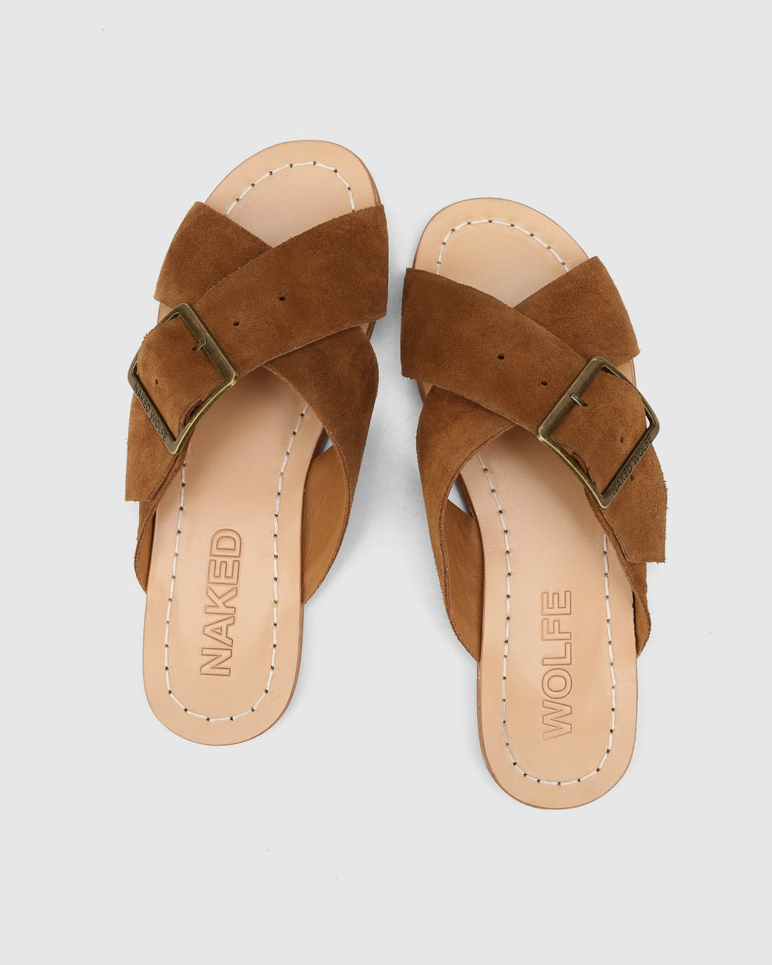 The Magnum Sandal Tan Suede