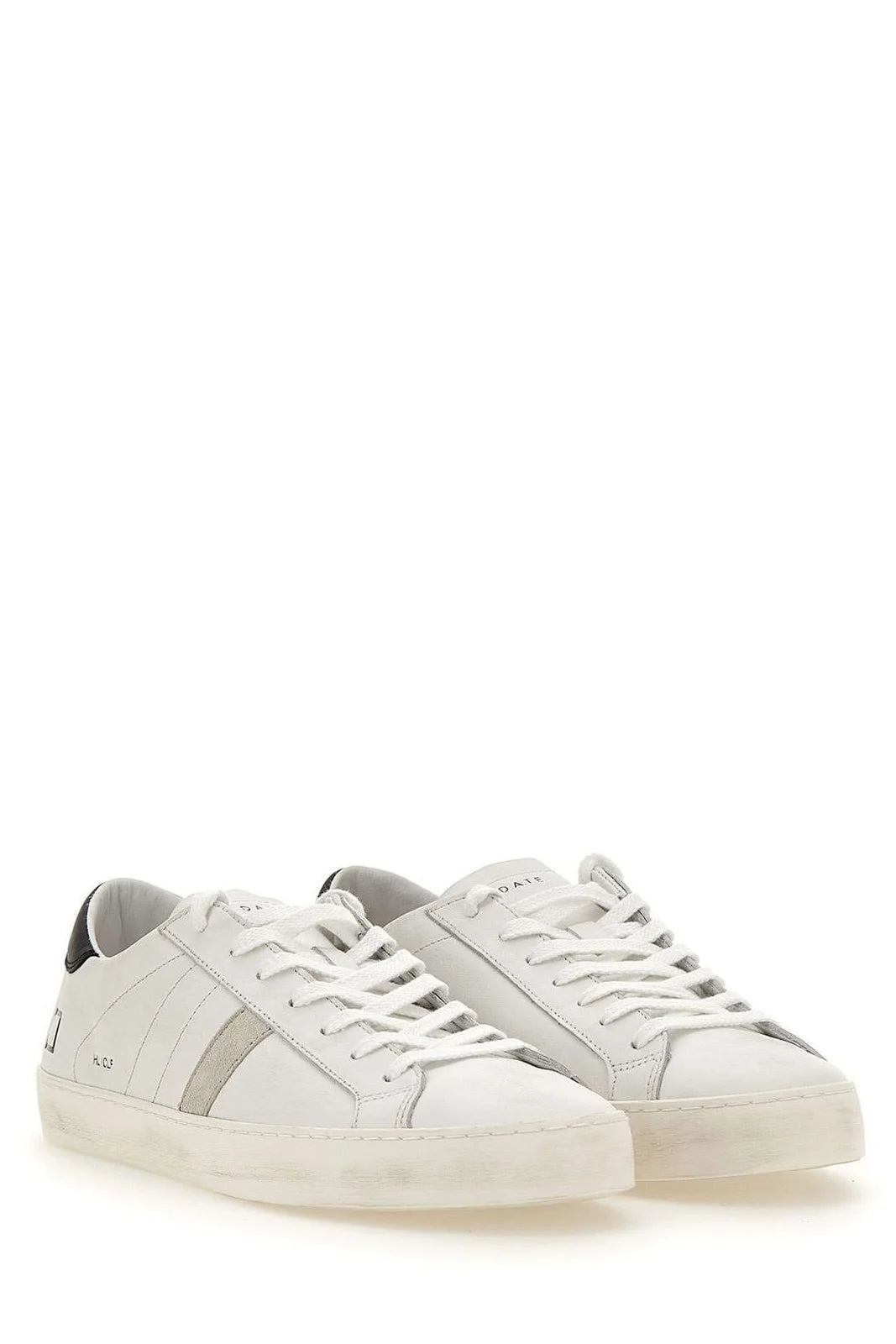 W Hill Low Tennis White/Black Leather