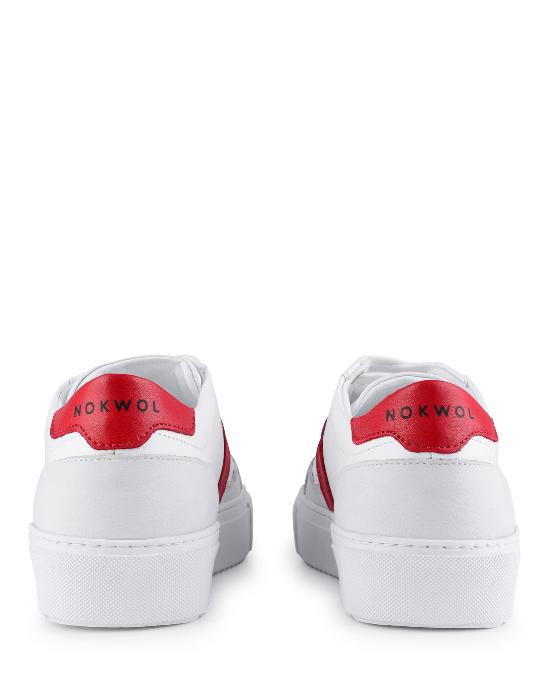 Maria White/Red Leather
